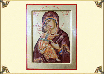 Икона Богородицы Владимирская (без золота)